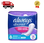 Always Discreet Incontinence Pads For Women Moderate Long 54 Count-free Shipping. Fixed Price $19.18.