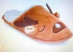 North Pole Trading Co. Reindeer Fleece Unisex Adult Slip-on Slippers Size Small. Fixed Price $14.00.