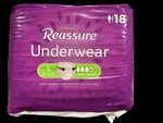 Reassure Maximum Absorbent Women Underwear Size L - 4 Pack, 72 Count. Fixed Price $60.00.