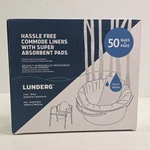 Lunderg Commode Liners With Absorbent Pads - Value Pack Medical Grade 50 Count. Fixed Price $35.95.