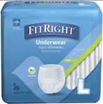 Medline Fitright Ultra Adult Underwear Size Large 20 Ct. Fixed Price $18.00.