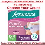 Assurance Women's Incontinence & Postpartum Underwear, Small / Medium. Fixed Price $33.97.