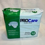 New 12 Pack Procare Adult Bariatric Briefs 62"-73" Waist. Fixed Price $10.00.