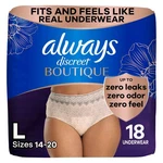 Always Discreet Boutique Womens Incontinence Underwear Max Protection Large 18CT. Fixed Price $29.88.