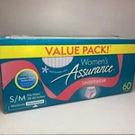 Assurance Women's Underwear Incontinence & Postpartum, S/m, (60 Count) New Box. Fixed Price $28.50.