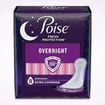 Poise Overnight Incontinence Pads, 8 Drops Extra Coverage, Regular Length. Fixed Price $57.19.