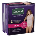 Depend Night Defense Underwear Women Adult Medium Blush Color 3137" Waist 15. Fixed Price $30.10.