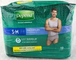 Depend Fit-flex Dry Shield Underwear For Men Maximum Absorbency S-m, 19CT. Fixed Price $20.95.