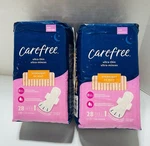 Packs Carefree Ultra Thin Pads Overnight Odor Control With Wings 28 Ct *2. Fixed Price $15.98.