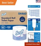 Standard Roll Toilet Paper, Bulk 04460, 2-PLY, Elevated Design, White, Indivi.... Fixed Price $121.23.