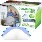 Commode Liners - 100 Strong Portable Toilet Bags Easy Use Bedside Commod.... Fixed Price $34.25.