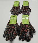 Boss Gardening Gloves 4 Pair Breathable Nitrile Coated Palm Navy Floral Large. Fixed Price $17.05.