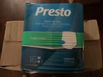 Presto Briefs With Tabs Supreme Full Size 33" - 44" 96. Fixed Price $59.99.