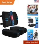 Washable Memory Foam Seat Cushion With Non-slip Base Sciatica Relief Essential. Fixed Price $40.50.