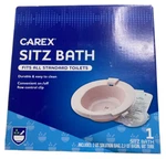 Carex Sitz Bath 2.1 Quart Basin Fits All Standard Toilets Solution Bag. Fixed Price $8.00.