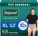 Depend Fresh Protection Adult Diapers, Incontinence Underwear For Men, Disposabl. Fixed Price $67.92.