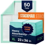 Chucks Disposable 50-PACK Underpads 23X36 Incontinence Chux 23" 36". Fixed Price $32.98.