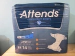 1 - Attends Overnight Unisex Disposable Daily Briefs (size Closures). Fixed Price $10.99.