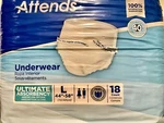 Attends Advanced Incontinence Underwear Pull-up Adult Ultimate Absorbency Lot -3. Fixed Price $37.50.