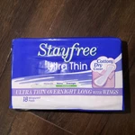 New Sealed Stayfree Ultra Thin Overnight Long Pad With Wings 18 Count Pack Of. Fixed Price $32.37.