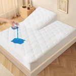 Waterproof Split Top King Mattress Protector Pad For Adjustable Beds, White. Fixed Price $116.99.