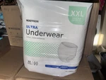 Mckesson Ultra Disposable Underwear - White, 2XL, Heavy, Pack Of 12 (uwbxxl). Fixed Price $5.00.