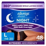Always Discreet Adult Diapers Extended Overnight Absorbency, Large, 48 Ct. Fixed Price $46.88.