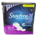 Stayfree Ultra Thin All One 14 Overnight With Wings Sealed. Fixed Price $22.99.