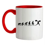 Evolution Of Man Lifter - Ceramic Mug Gym Exercise Lifting Weights. Fixed Price $19.95.