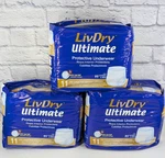 Stock Up Lot 3X11=33 Livdry Ultimate Xxl Adult Incontinence Underwear Xx-large. Fixed Price $59.00.