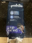 1PK 9DIAPERS Goodnites Bedwetting Bedtime Underwear Xl Sz 14-20 (95-140+ Lbs). Fixed Price $8.00.