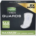 Depend Incontinence Guards/bladder Control Pads For Men, Maximum Absorbency, 168. Fixed Price $52.95.