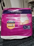 Walgreens Certainty Women's Underwear Maximum #5 Absorbency Size 18CT Each. Fixed Price $7.00.