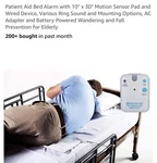 Patient Aid PA-505B -n Bed Alarm Fall Prevention System Monitor & Pad. Fixed Price $34.88.