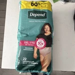 Depend Fresh Protection Maximum Absorbency Underwear Xxl Odorblock Dryshield 22. Fixed Price $23.00.
