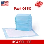 50 Adult Urinary Incontinence Disposable Bed Pee Underpads Regular. Fixed Price $27.99.