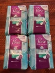 Lot Of 4 - Poise Ultra Thin Regular Length Absorbency 30 Pads Per Pack. Fixed Price $20.98.