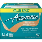 5 Boxes - Assurance Premium Extra Large Washcloths Packs Of 144. Fixed Price $60.00.