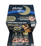 7CT -always Zzz Overnight Disposable Period Underwear XL/2XL 18-26 Pant Size. Fixed Price $18.39.