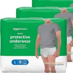 Amazon Basics Incontinence Underwear For Men, Maximum Absorbency, Large, 18 Coun. Fixed Price $13.95.