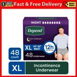 Depend Night Defense Incontinence Underwear For Men, Adult Diapers, Xl, 48 Count. Fixed Price $108.99.