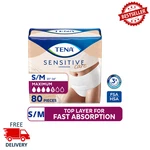 Tena Sensitive Care Incontinence Underwear For Women, Maximum, S/m, White, 80 Ct. Fixed Price $54.59.