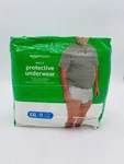 Amazon Basics Incontinence Underwear For Men, Maximum 2X-LARGE, White 64 To 80. Fixed Price $14.95.