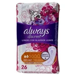 Always Discreet For Bladder Leak Very Light #2, 26 Liners. Fixed Price $9.95.