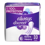Incontinence Pads For Women And Postpartum Extra Heavy 33 Ct Up To 100% .... Fixed Price $18.52.