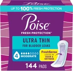 Poise Ultra Thin Incontinence Pads Bladder Leaks Drop Moderate Regular 144 Ct.. Fixed Price $55.88.