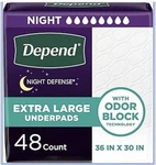 Depend Underpads Xl Disposable Incontinence Bed For Adults Slip Resistan.... Fixed Price $42.99.