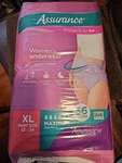 Assurance Xl Womens Underwear Pant Size 22-34. 36 Count (B11). Fixed Price $20.99.