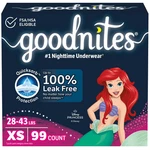 Goodnites Girls' Disposable Nighttime Underwear -size Xs 99CT. Fixed Price $59.99.