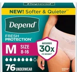 Depend Fresh Protection Incontinence Underwear For Women, Adult Diapers, M, 76CT. Fixed Price $44.99.